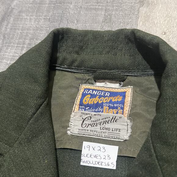 VTG 50s Ranger Gabcords Whipcord Park Service Green Gravenette Ricky Jacket S - Picture 7 of 7
